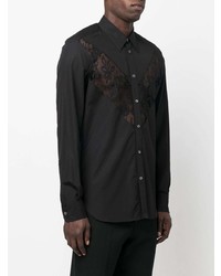 Alexander McQueen Lace Panelled Long Sleeve Shirt