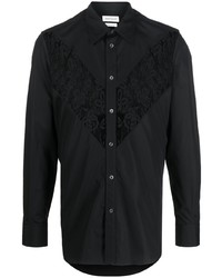 Alexander McQueen Lace Panelled Long Sleeve Shirt