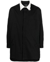 Yohji Yamamoto Layered Contrasting Collar Shirt