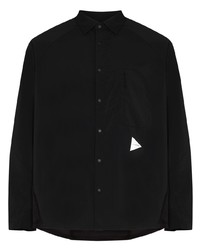 And Wander Logo Patch Buttoned Shirt