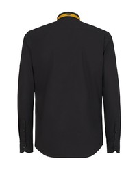 Fendi Logo Stripe Collar Shirt