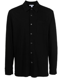 James Perse Long Sleeved Jersey Knit Shirt