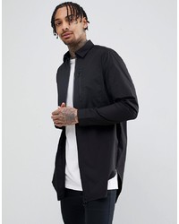 ASOS DESIGN Longline Shirt With Taped Zips
