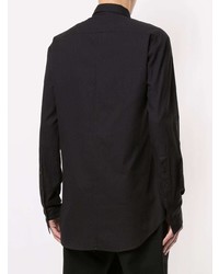 Strateas Carlucci Mandarin Collar Shadow Striped Shirt