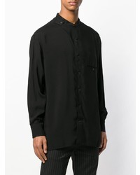 Yohji Yamamoto Mandarin Collar Shirt, $796 | farfetch.com | Lookastic