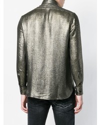 Saint Laurent Metallic Concealed Shirt