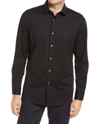 Bugatchi Ooohcotton Tech Solid Knit Button Up Shirt