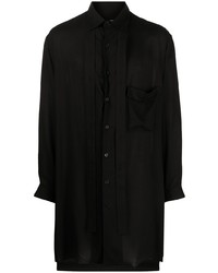 Yohji Yamamoto Oversized Tie Collar Long Shirt