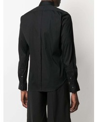 Les Hommes Panelled Zip Detail Shirt