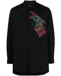 Yohji Yamamoto Patch Detail Cotton Shirt