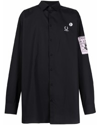 Raf Simons X Fred Perry Patch Detail Long Sleeved Shirt