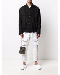 Greg Lauren Pleated Bib Effect Shirt