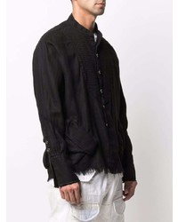 Greg Lauren Pleated Bib Effect Shirt