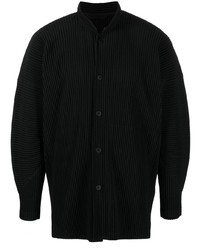 Homme Plissé Issey Miyake Pleated Standing Collar Shirt