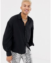 ASOS DESIGN Regular Fit Sa Shirt With Bellowed Sleeves