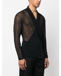Saint Laurent Semi Sheer Wrap Shirt