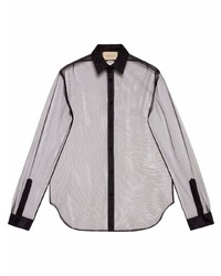 Gucci Sheer Pointed Collar Shirt