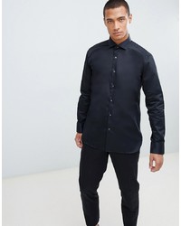 Ted Baker Shirt With Stretch In Black