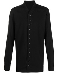 Rick Owens Snap Collar Long Sleeve Shirt