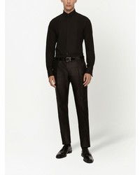 Dolce & Gabbana Stand Up Collar Cotton Shirt