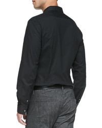 John Varvatos Star Usa Slim Fit Stretch Poplin Button Down Shirt Black