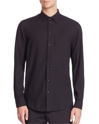 Armani Collezioni Textured Button Down Shirt