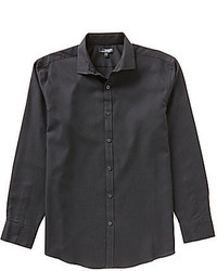 Murano Wardrobe Essentials Ultimate Modern Comfort Stretch Long Sleeve Spread Collar Textured Sportshirt