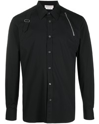 Alexander McQueen Zip Detail Long Sleeved Shirt