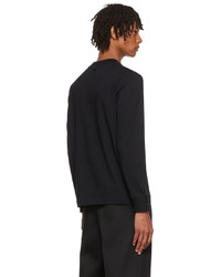 AMI Alexandre Mattiussi Black Ami De Cur Long Sleeve T Shirt