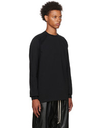 Rick Owens Black Baseball T Sweatshirt