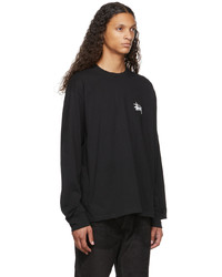 Stussy Black Basic Logo Long Sleeve T Shirt