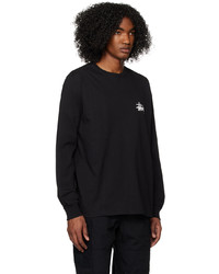 Stussy Black Basic Long Sleeve T Shirt