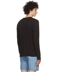 rag & bone Black Cotton Long Sleeve T Shirt