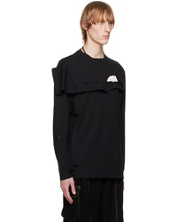 Feng Chen Wang Black Distressed Long Sleeve T Shirt