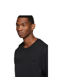 Acne Studios Black Elwood Face Long Sleeve T Shirt