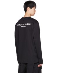 Wooyoungmi Black Embroidered Long Sleeve T Shirt