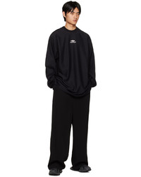 Balenciaga Black Flat Long Sleeve T Shirt