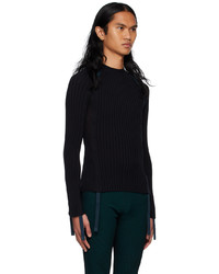 Dion Lee Black Gathered Utility Long Sleeve T Shirt