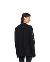 Vetements Black Gothic Font Long Sleeve T Shirt