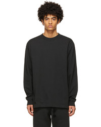 Essentials Black Jersey Long Sleeve T Shirt
