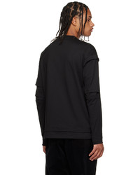 The Viridi-anne Black Layered Long Sleeve T Shirt