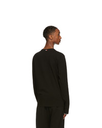 Moncler Black Logo Long Sleeve T Shirt