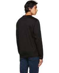 Brioni Black Logo Long Sleeve T Shirt