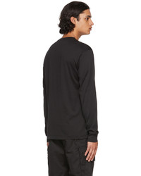 Stone Island Black Logo Patch Long Sleeve T Shirt