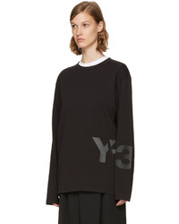 Y-3 Black Long Sleeve Classic Logo T Shirt