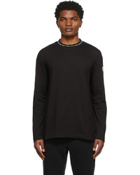 Moncler Black Long Sleeve Logo T Shirt