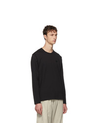 Acne Studios Black Long Sleeve Nash Face T Shirt