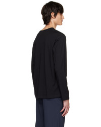 Sunspel Black Lounge Long Sleeve T Shirt