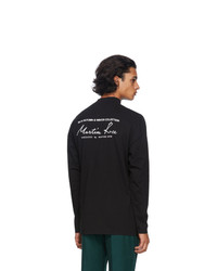 Martine Rose Black Mock Neck Long Sleeve T Shirt