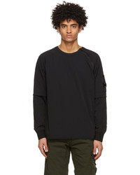 C.P. Company Black Nylon Stretch Double Sweatshirt